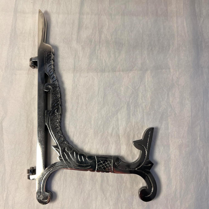 Thorness Grosse Metall-Staffelei, 25,4 cm, Antik-Nickel-Finish, Tellerhalter, Präsentationsständer,