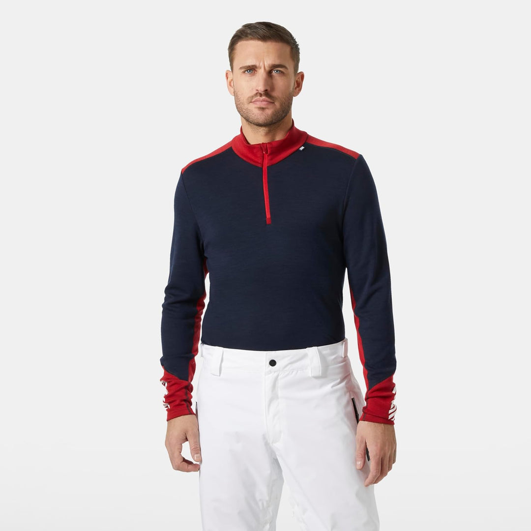 Herren Helly Hansen Lifa Merino Midweight 1/2 Zip, Marineblau, M