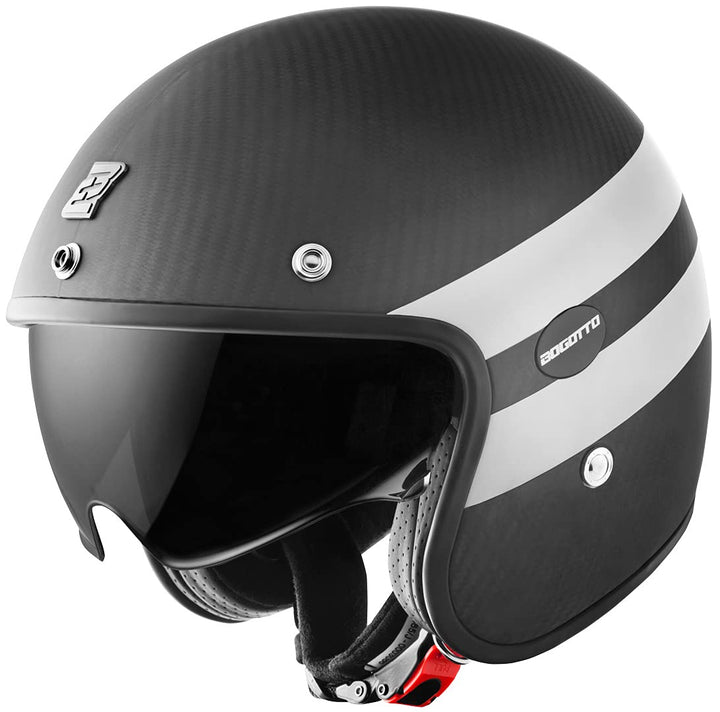 Bogotto V587 Crono Carbon Jethelm XS Schwarz/Weiss, XS Schwarz/Weiß
