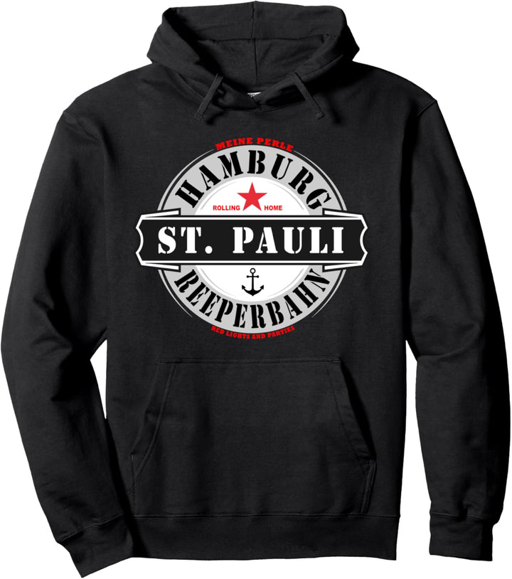 Hamburg St. Pauli Reeperbahn Red light Party Kiez Streetwear Pullover Hoodie