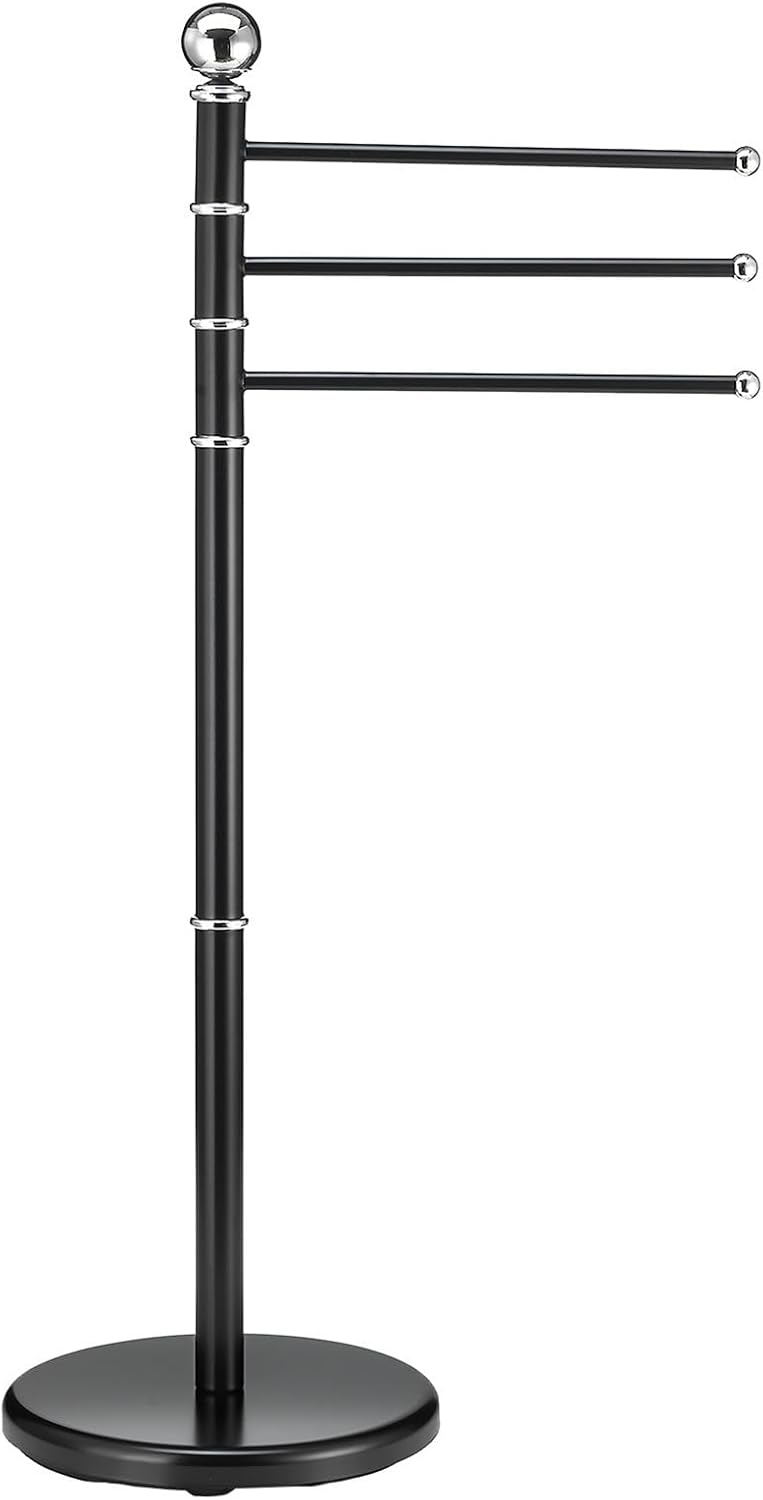 IDIMEX Handtuchhalter Petra Handtuchständer Badetuchständer mit 3 beweglichen Handtuchstangen, Metal