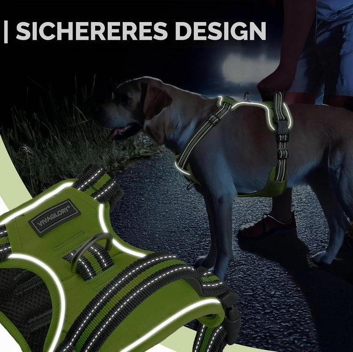 VIVAGLORY Easewalk Hundegeschirr, Anti Zug Hundegeschirr für Training &amp; Spazieren, Anti Zieh Geschir