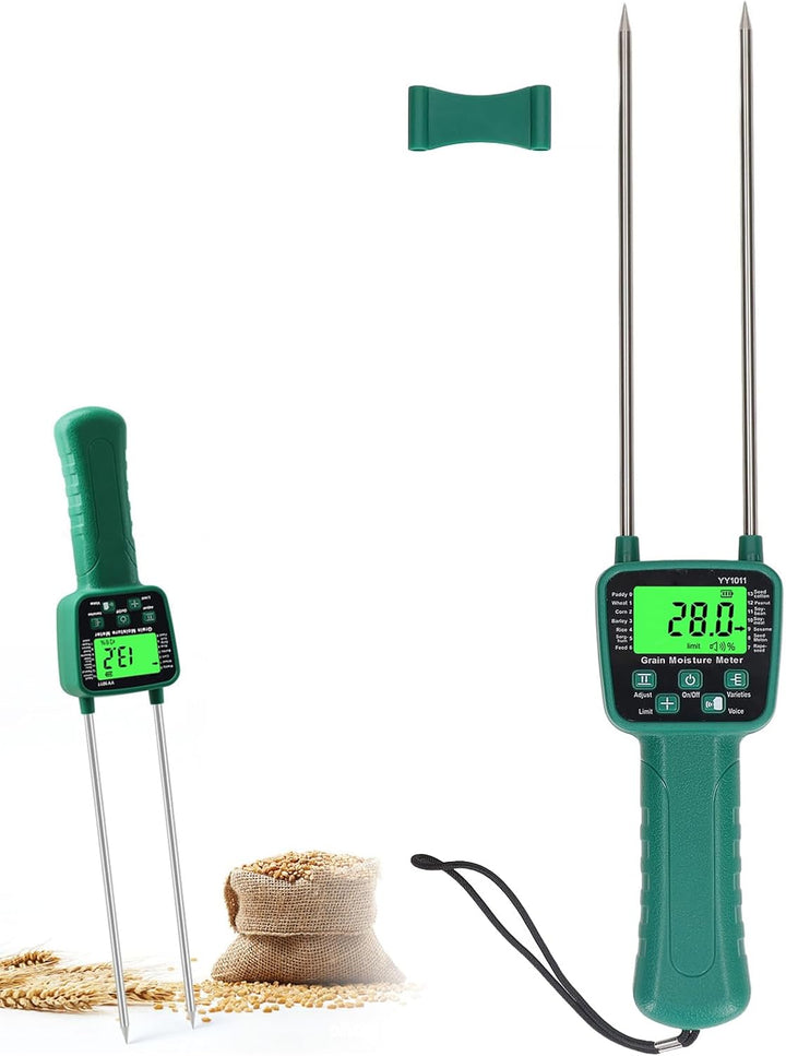 Heu-Feuchtigkeitsmesser, Genauigkeit, LCD-Display mit Sprachübertragung, Getreide-Wasser-Messtiefe,