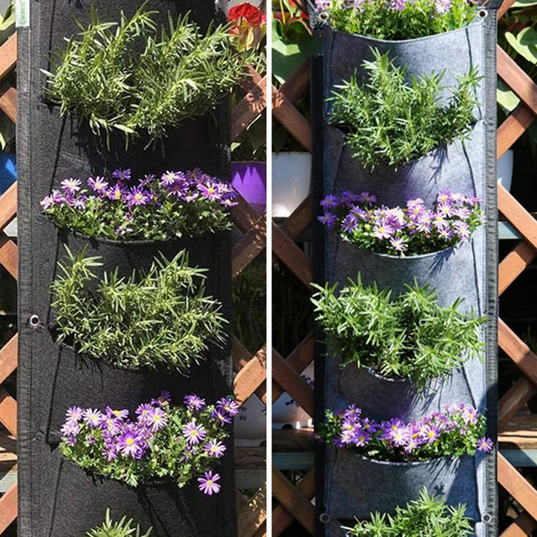 Wandtaschen zum Pflanzbeutel zum Aufhängen Pflanztasche für den Innen- und Filz Blumenkasten Vertika