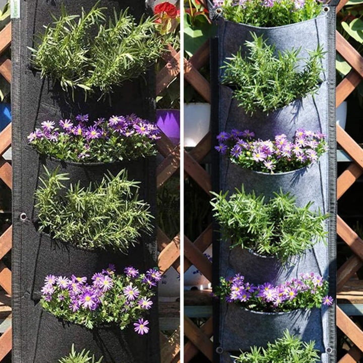 Wandtaschen zum Pflanzbeutel zum Aufhängen Pflanztasche für den Innen- und Filz Blumenkasten Vertika