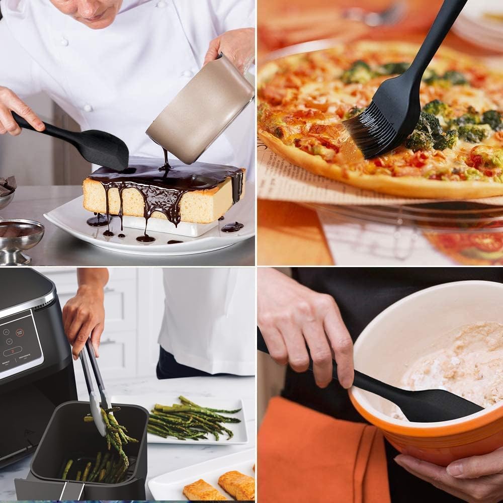 Ninja Heissluftfritteusen-Zubehör 10er Set inklusive Silikon-Unterlage & Dual-Luftfritteusen-Racks &