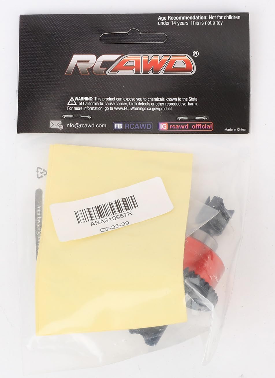 RCAWD ARRMA 6s Diff-Satz Komplett, Stahl Front/Heck-Diff Set komplett mit 40CrMo Hauptdiff Zahnrad 4