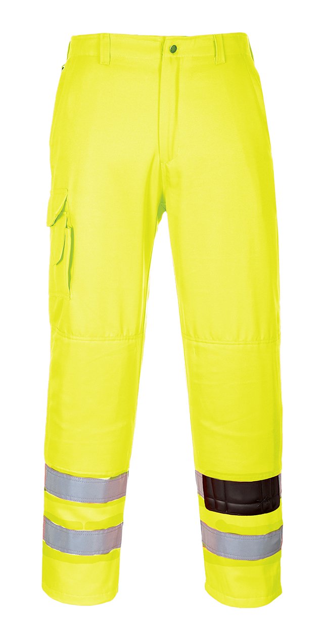Portwest E046YERXXL Cargohose, hochsichtbar, Hosenlänge: Regulär, Gelb, Grösse XXL, XXL