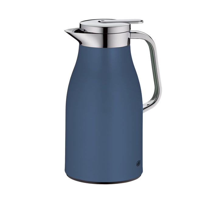 alfi SKYLINE 1,0l, deep water, Edelstahl-Isolierkanne mit hygienischem Hartglaseinsatz, Drehverschlu