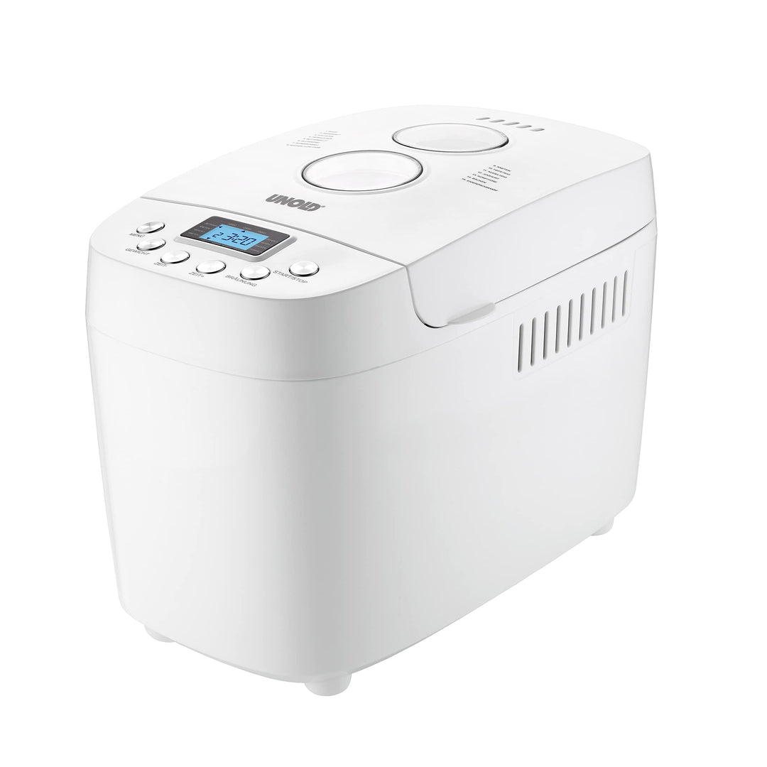 UNOLD 68520 BACKMEISTER Big White für bis zu 1.500g Brot, mit 15 Programmen für glutenfreies Brot, T