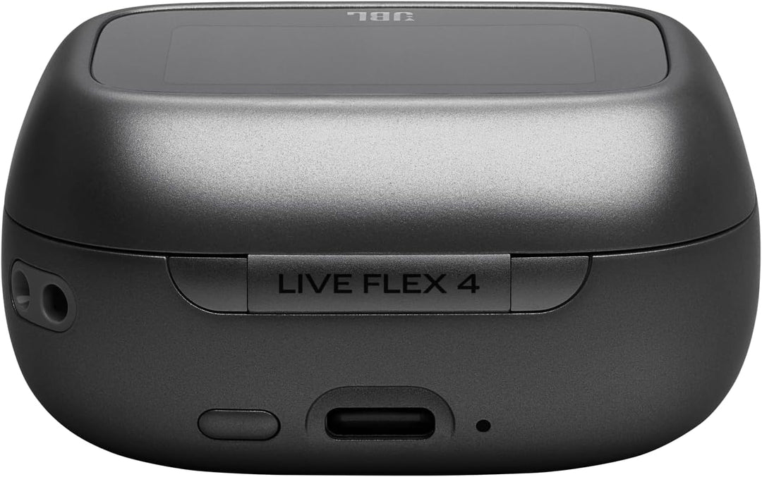 JBL Live Flex 4, Kabellose Noise-Cancelling-Ohrhörer, Schwarz | Hi-Res Audio, Smart Charging Case, B