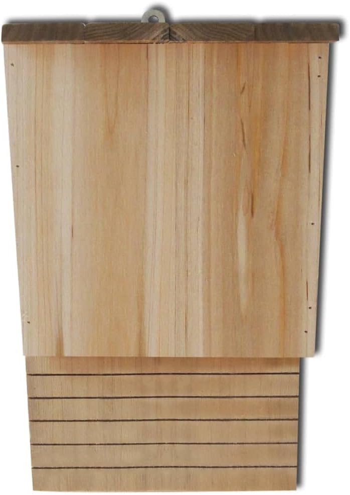 Fledermauskasten 2er-Set aus Holz für den Garten, Fledermaushöhle mit Landehilfe, Schutzquartier für
