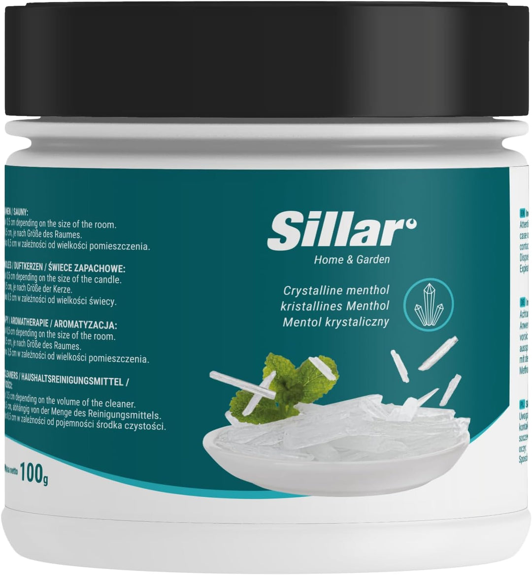 Sillar Sauna Zubehör Mentholkristalle 2x 100g – Natürliche Menthol Kristalle für Sauna und Inhalatio