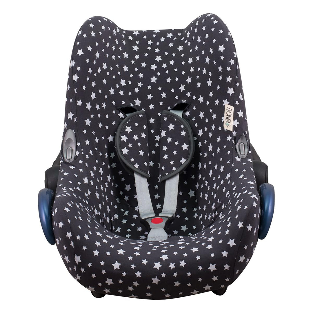 JYOKO Kids Bezug kompatibel mit Maxi Cosi Cabriofix, City Streety (Winter Sky) Mr Mustache, Mr Musta