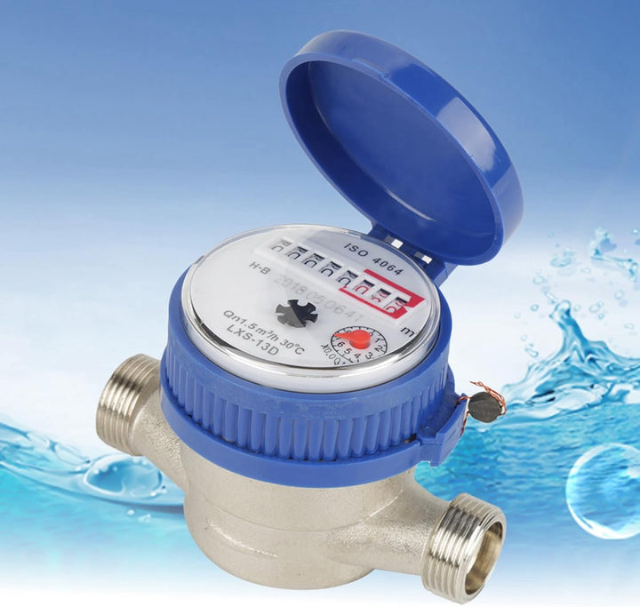 Wasserzähler Kaltwasserzähler 15mm 1/2 Zoll Arbitrary Rotation Function Wasserdurchflussmesser mit A