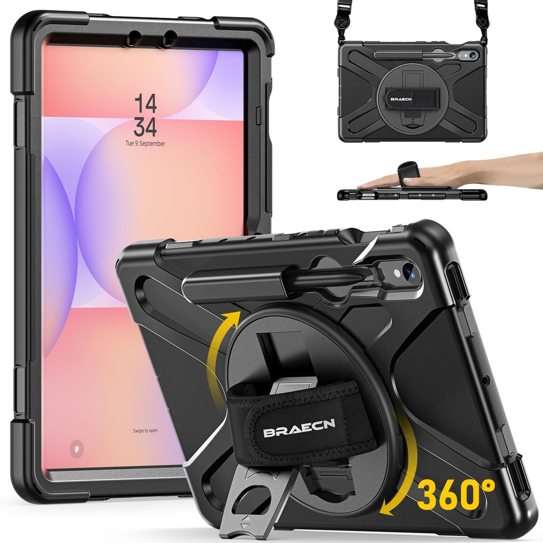 BRAECN Samsung Galaxy Tab S9 FE Hülle 10.9 Zoll, Galaxy Tab S9/Tab S8/Tab S7 Hülle 11 Zoll, Robuste