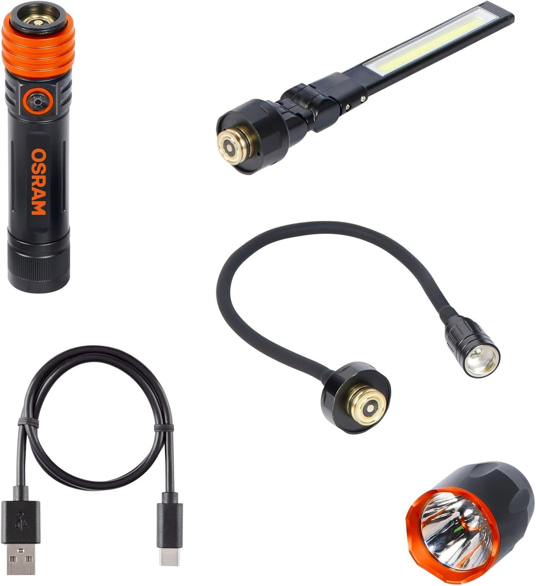 Osram LEDinspect 3-IN-1 Inspection Light KIT – LEDIL417, Taschenlampe & Flexibler Schwanenhals & Ins