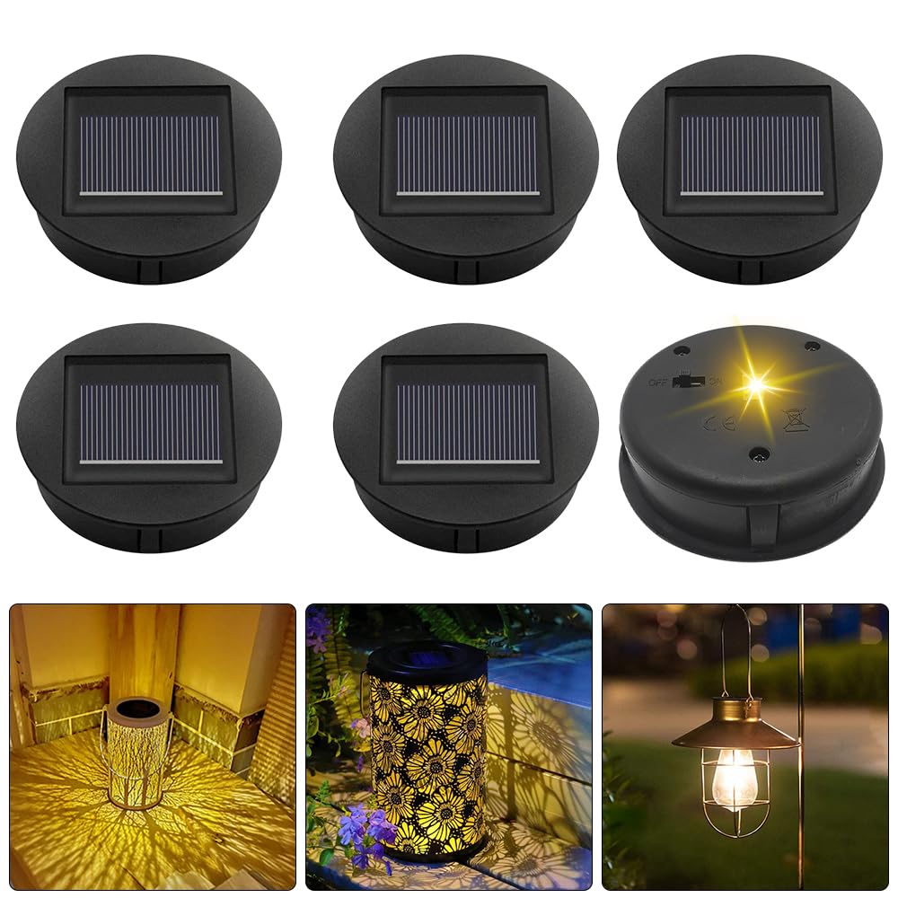 NAVESO Solarleuchten Ersatzteile, 6 Stück Ersatz Solarmodul für Gartenleuchten, Wasserdicht Solar Er