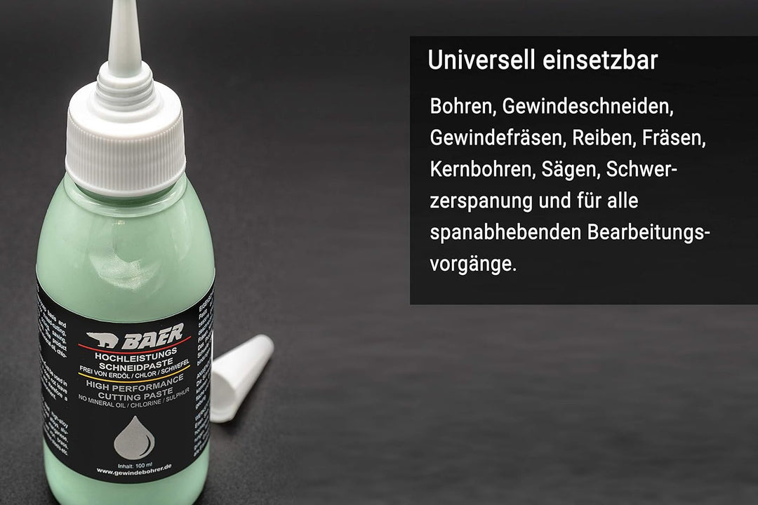 BAER Schneideisen Set M3 - M12 inklusive Bohrpaste | Gewindeschneider Set | Aussengewindeschneider |