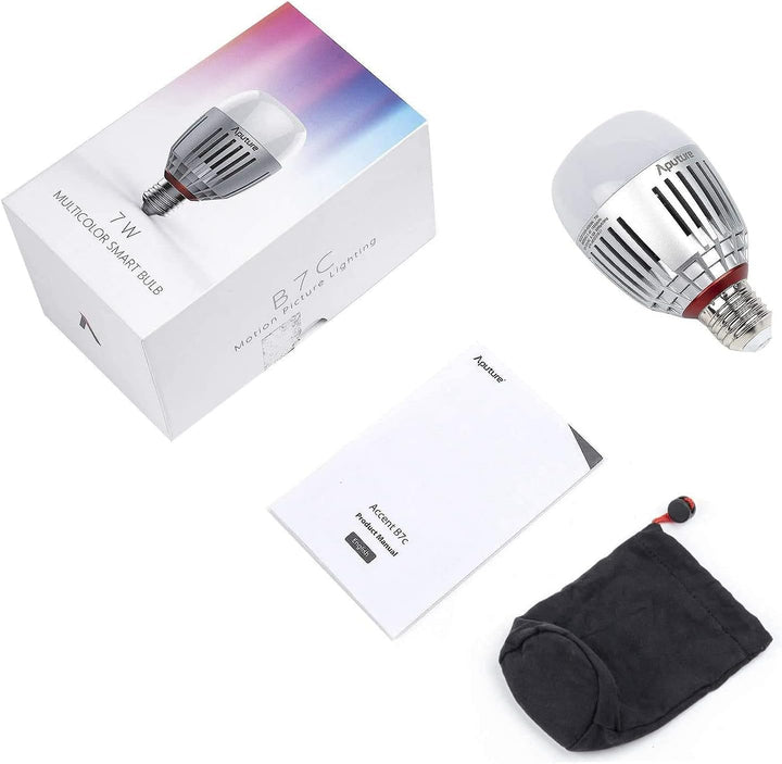 Aputure Accent B7C 7W RGBWW Smart Bulb CCT-Bereich 2.000K-10.000K und Sidus Link App Kompatibel für