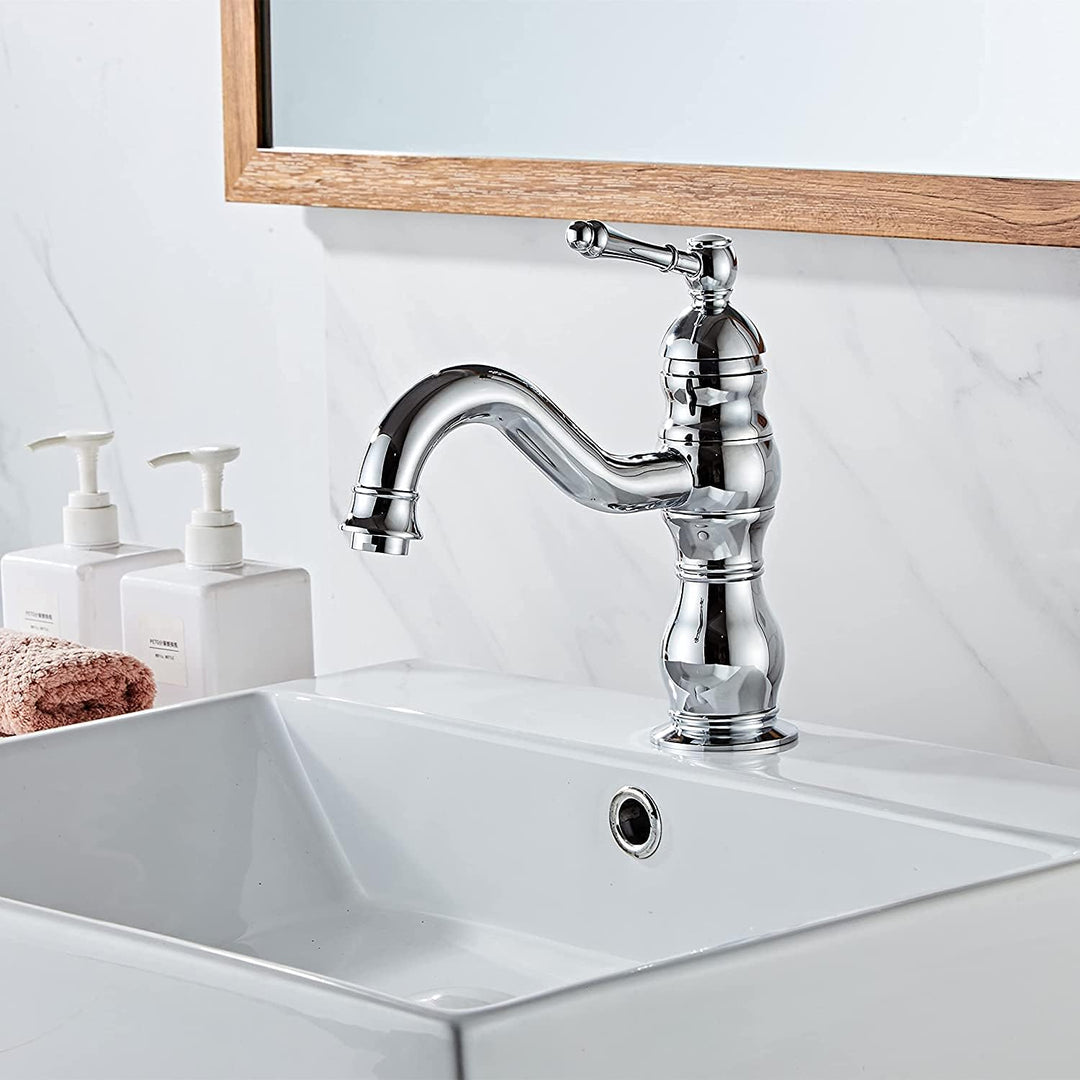 kisimixer Wasserhahn Bad,360° Drehbar Waschtischarmatur-Mischbatterie für Bad, Einhandmischer Wascht