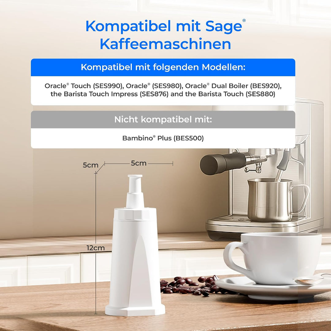 Waterdrop Filter, Ersatz für Sage® Barista Express Pro Wasserfilter, BES008, SES008/SES810/SES875/SE