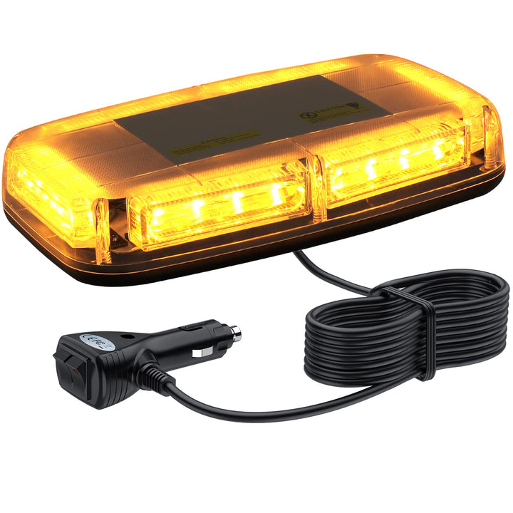 PROZOR Auto Rundumleuchte 24 LED 12V/ 24V Wasserdicht Warnleuchte mit Doppelschalter 5m Zigarettenan