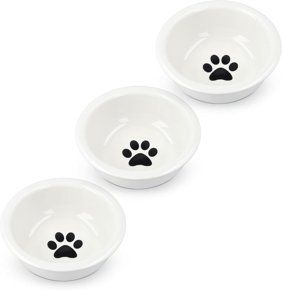 Navaris 3X Fressnapf aus Keramik Futterstation Set - Katzennapf Hundenapf 3 Stück - Futternapf Katze