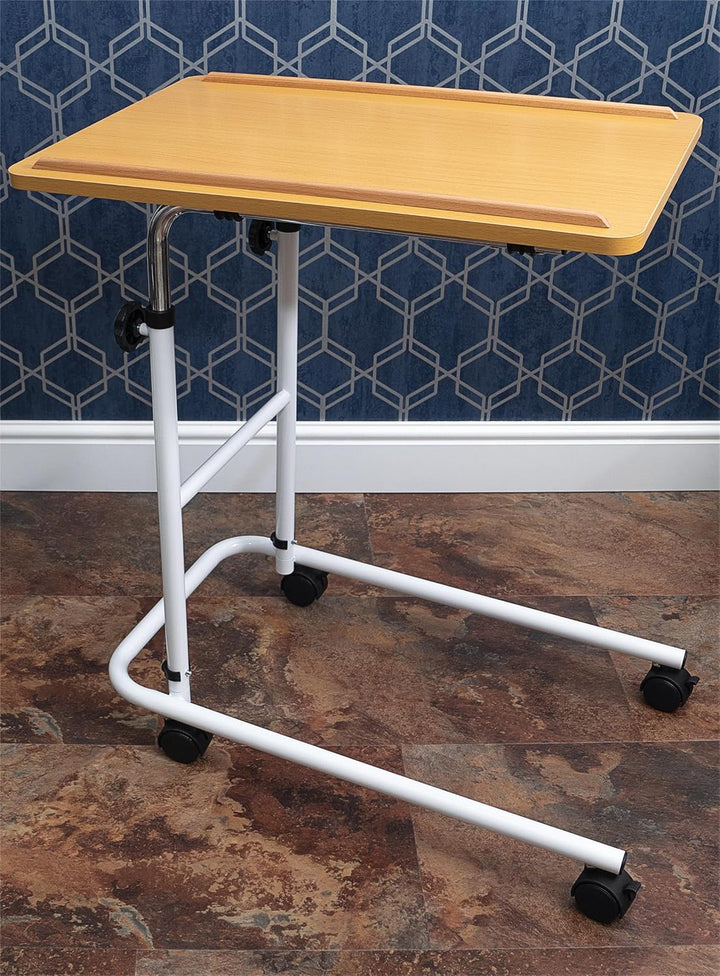Aidapt Betttisch Buche - höhenverstellbar bis 100 cm - Platte 60 x 40 cm