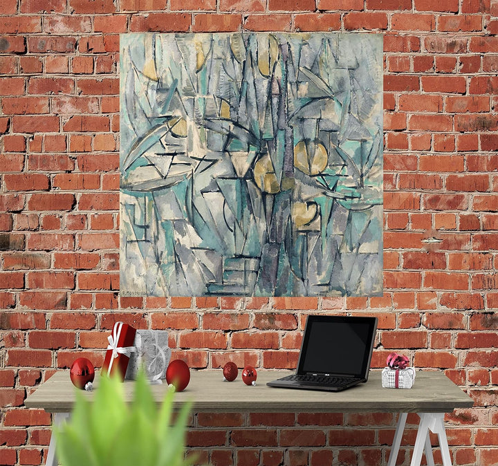 Komposition 10 von Piet Mondrian Kunstdruck auf Leinwand, Wohnzimmer, moderne Kunst, Landschaft, HD-