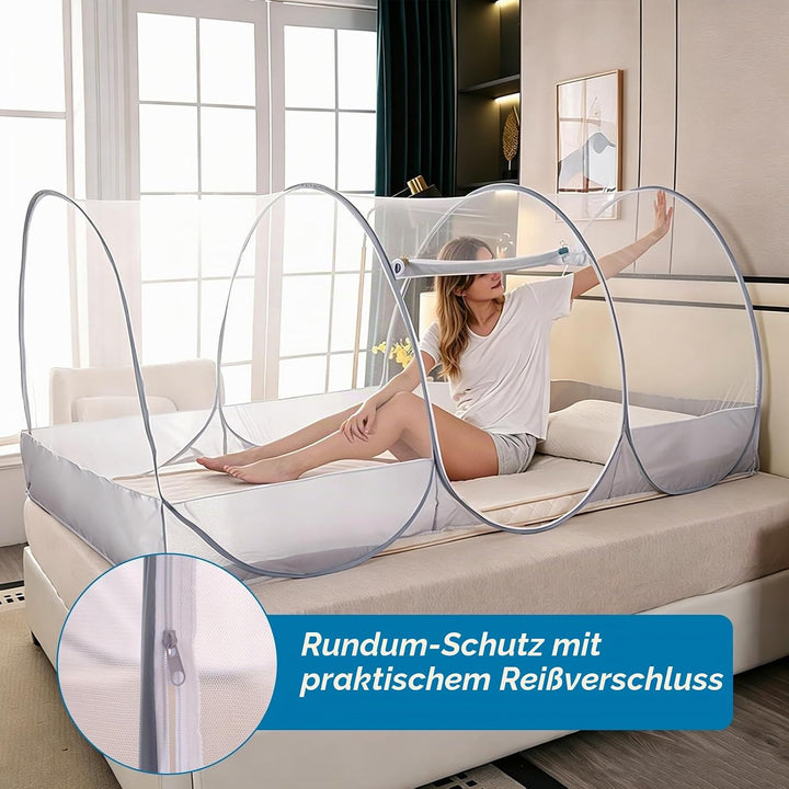 IIRC Moskitonetz Bett Reise – 190 x 90 x 90 cm Pop Up Moskitonetz für Bett, Camping &amp; Zuhause, Faltb