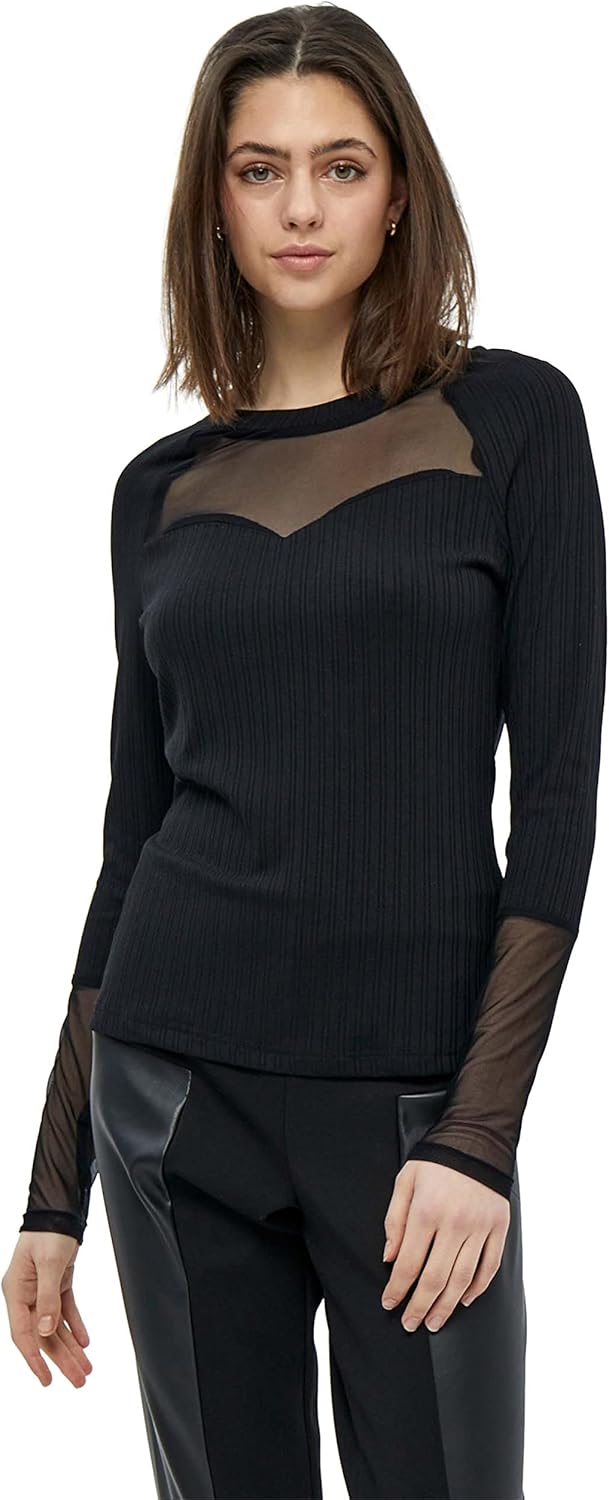 Desires Damen Josette Langarm Langärmlig L Schwarz, L Schwarz