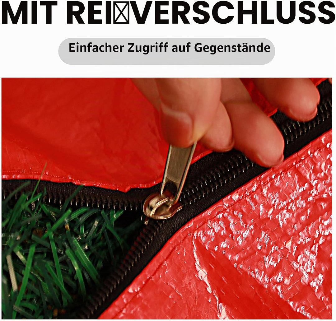 Funshot 3 Stück Weihnachtsbaum Aufbewahrungsbeutel mit 2 Weihnachtsdekoration Taschen grosse grüne W