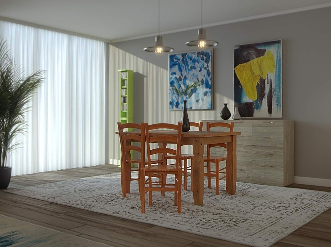 t m c s Tommychairs - Stuhl Venice für Küche und Esszimmer, robuste Struktur aus lackiertem Buchenho