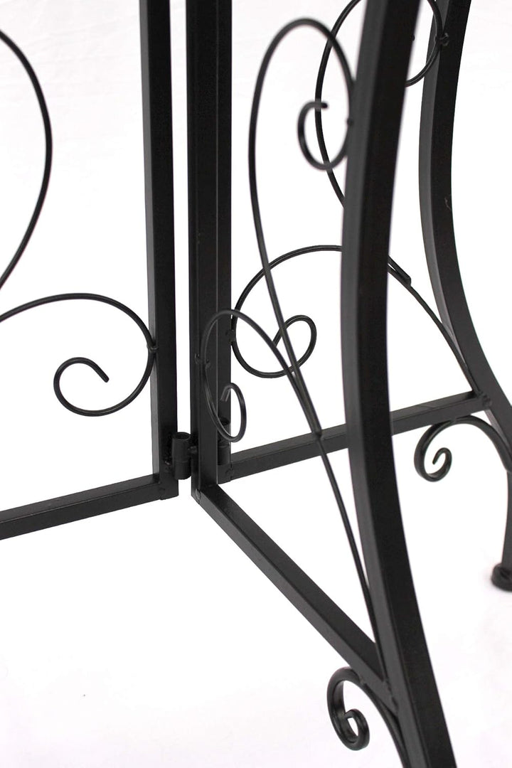 DanDiBo Tisch Halbrund Konsolentisch Wandtisch 120041 Beistelltisch Metall Mosaik 70 cm