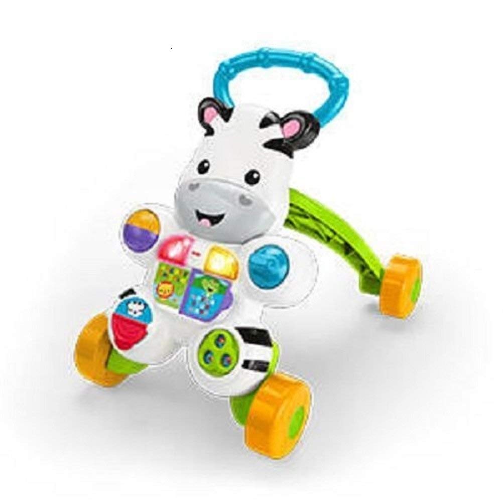 Fisher-Price Lern mit mir - Zebra Lauflernwagen, musikalisches Aktivitäts- und Gehspielzeug mit Lern
