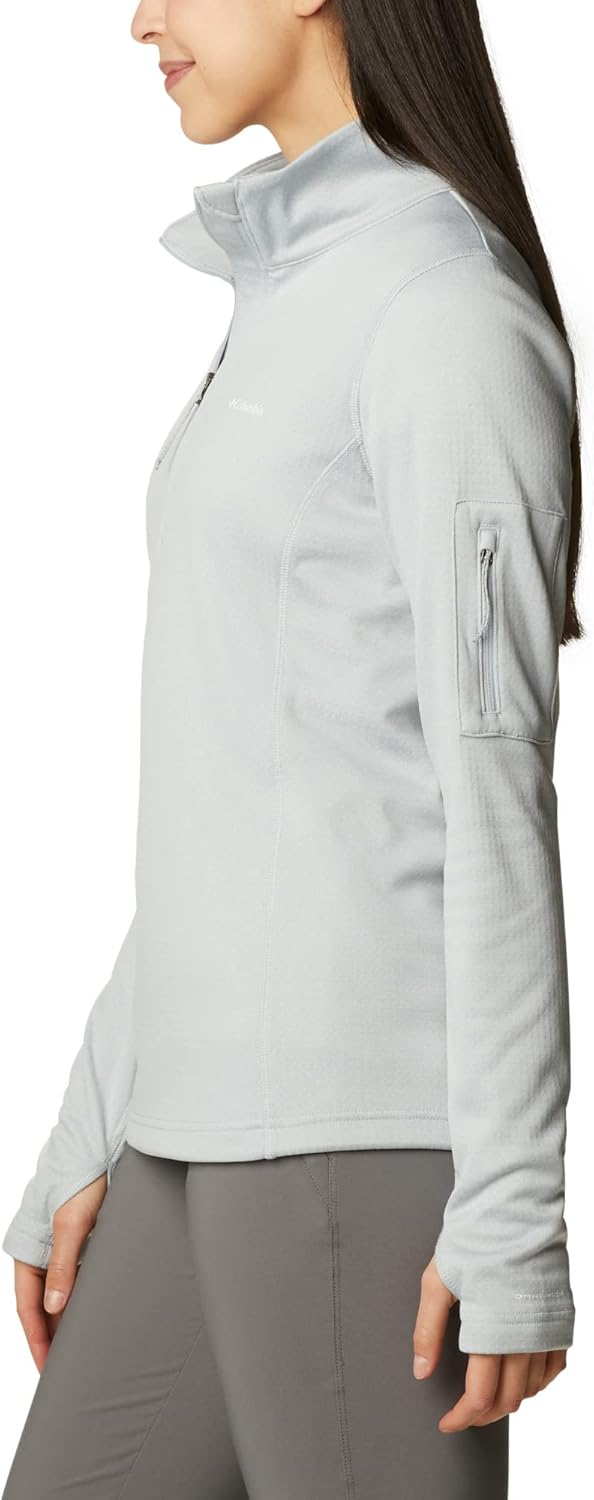 Columbia Damen Park View Half-Zip Grid Fleecejacke mit halbem Reissverschluss Cirrus Grey, Heather L
