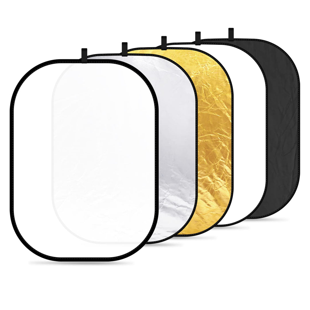 Neewer 5-in-1 tragbarer Faltbarer Multi Disk Rund Licht-Reflektor (150x200 cm (59x79 Zoll)) durchläs