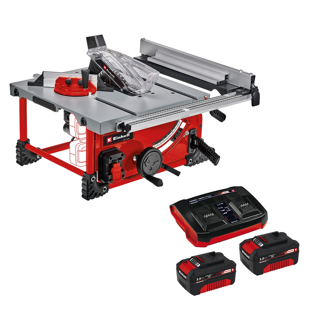 Einhell Akku-Tischkreissäge TE-TS 36/210 Li Power X-Change (36 V, Li-Ion, Ø210 x Ø30 mm Sägeblatt, 3