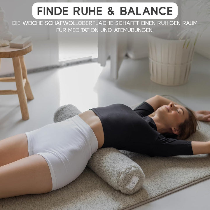 Yogamatte Schafwolle | Natürlich Merino Wolle Trainingsmatte | Yogamatte rutschfest | Hautfreundlich