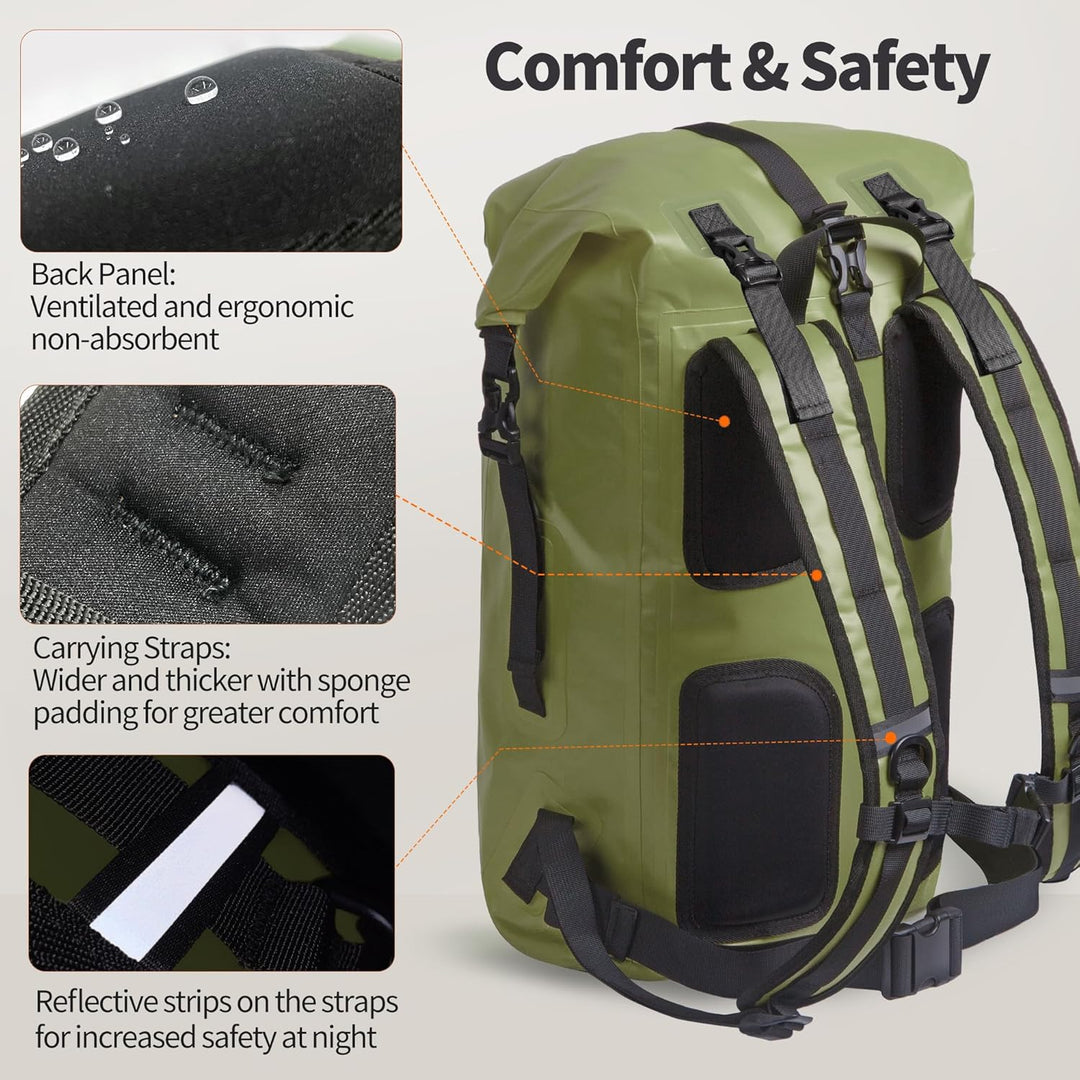 Origem Wasserdichter Rucksack, 35L/55L/85L Rolltop Rucksack Wasserdicht, Dry Bag mit Computereinsatz