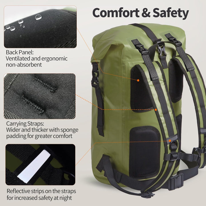 Origem Wasserdichter Rucksack, 35L/55L/85L Rolltop Rucksack Wasserdicht, Dry Bag mit Computereinsatz