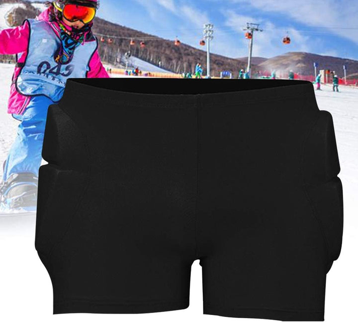 Anwangda Gepolsterte Shorts, Radsport Kurze Schutz Shorts, Hüftschutz 3D Gepolsterte Shorts für Skat