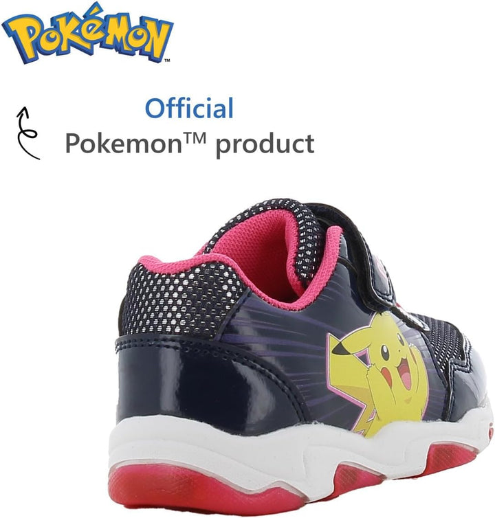 Pokemon Schuhe Mädchen von 2 bis 6 Jahre, LED Leuchtschuhe für Kinder mit Pikachu Motiv, Turnschuhe