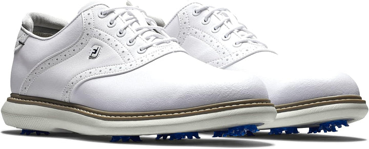 FootJoy Herren Traditions Shield-spitzeGolfschuh 44.5 EU Weiss, 44.5 EU Weiss