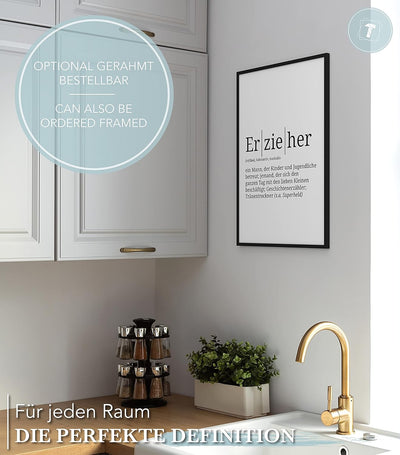 Papierschmiede® Definition: Erzieher, DIN A1 (59x84 cm), XXL Poster für Wohnzimmer, Schlafzimmer, Kü