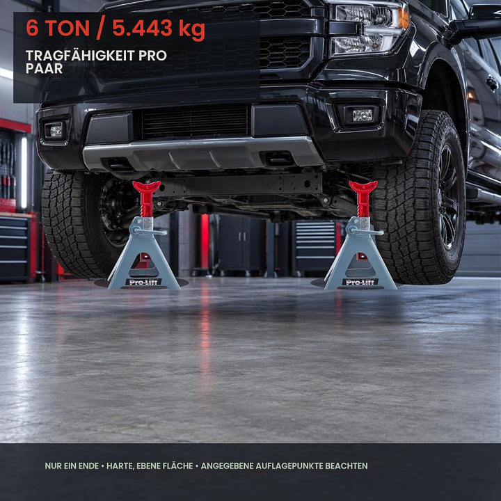Pro-Lift T-6906D Doppelstift Unterstellbock | Unterstellböcke Kfz - 6 Tonnen, 1 Pack, 18x12 Inch