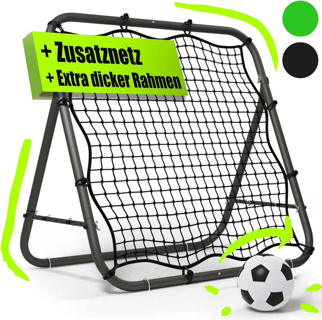 BENTSON Rebounder für Fussball Kinder und Profis I Inkl. Ersatznetz I Robuster Rahmen I Auch für Han