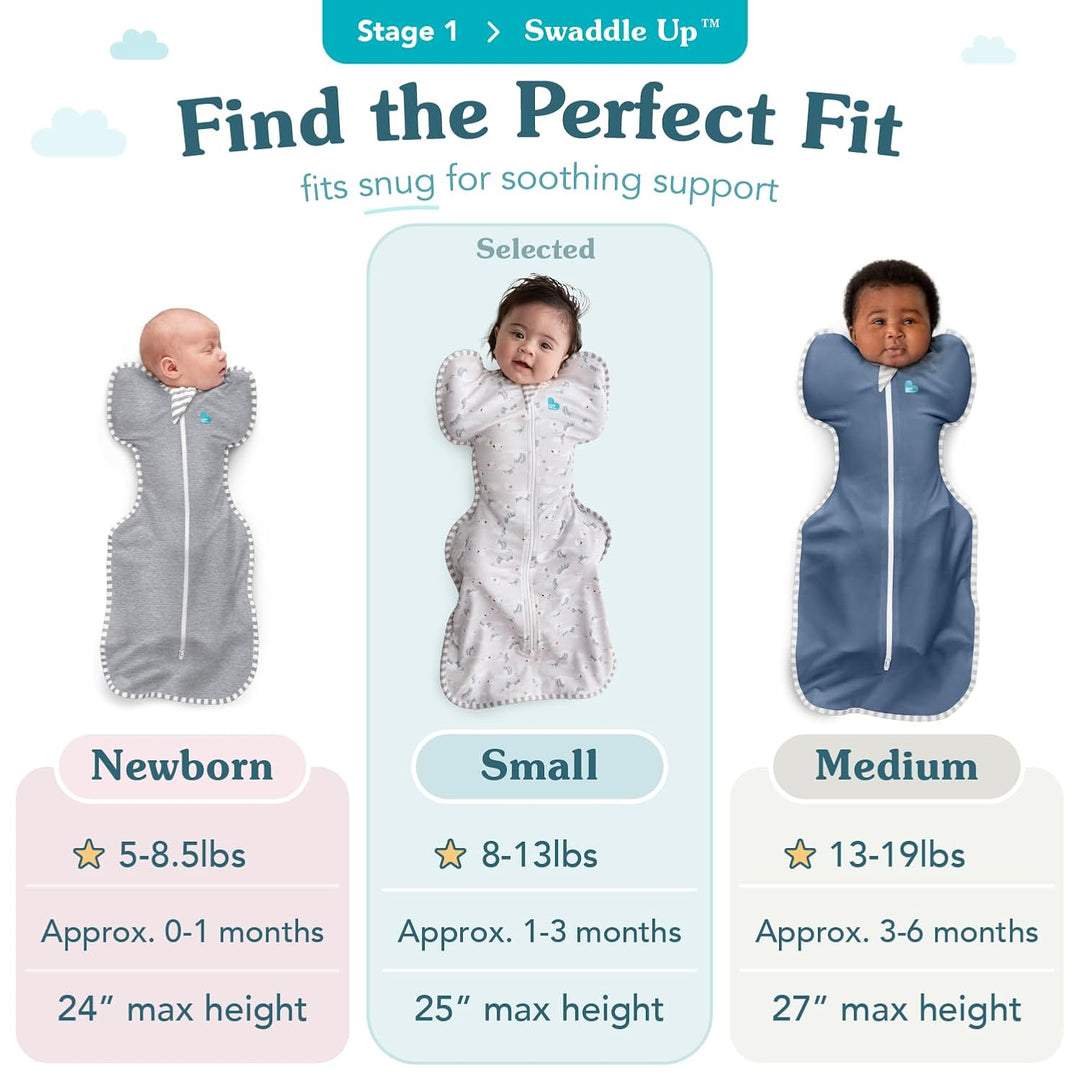 Love To Dream Pucksack, Baby Erstausstattung Small (2,2-3,8kg), ideal für Moderate Temperaturen 20-2