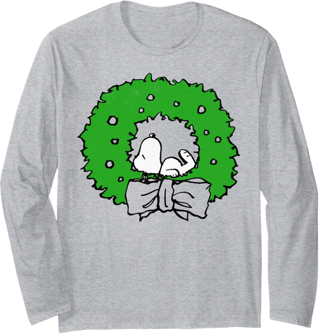Peanuts Snoopy's Weihnachtskranz Nap Langarmshirt
